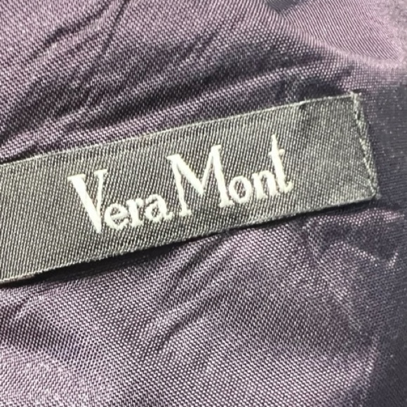 Vera Mont Paris Chrome Silver Sheen A-Line Midi Skirt & Purple Back Zip Top - Picture 2 of 16